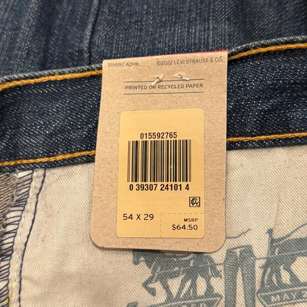 Levi's 559 Relaxed Straight Jeans Mens 54 x 29 Blue Big & Tall Denim **NEW**